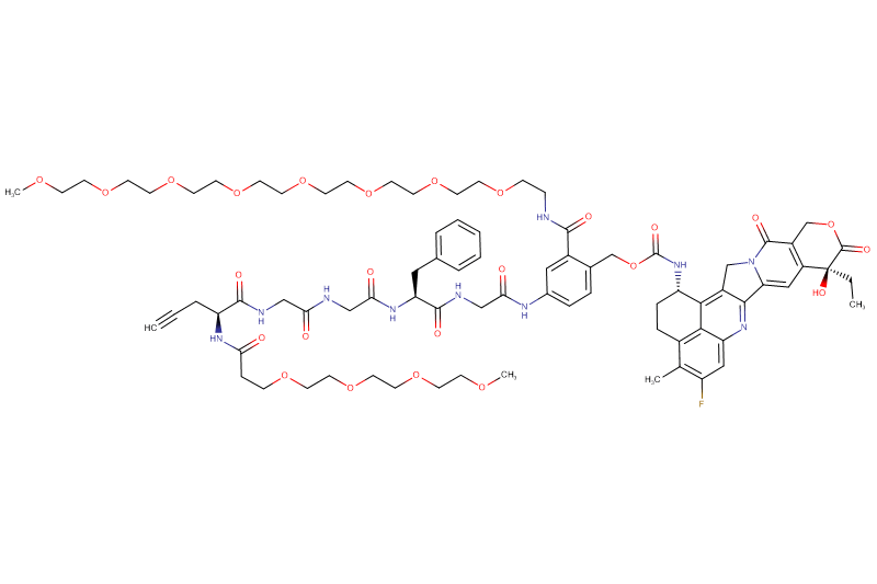 Propargyl-Gly(m-PEG4)-Gly-Gly-Phe-Gly-PAB(m-PEG8)-Exatecan