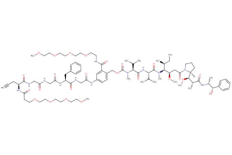 Propargyl-Gly(m-PEG4)-Gly-Gly-Phe-Gly-PAB(m-PEG4)-MMAE