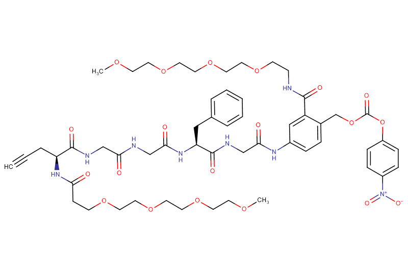 Propargyl-Gly(m-PEG4)-Gly-Gly-Phe-Gly-PAB(m-PEG4)-PNP