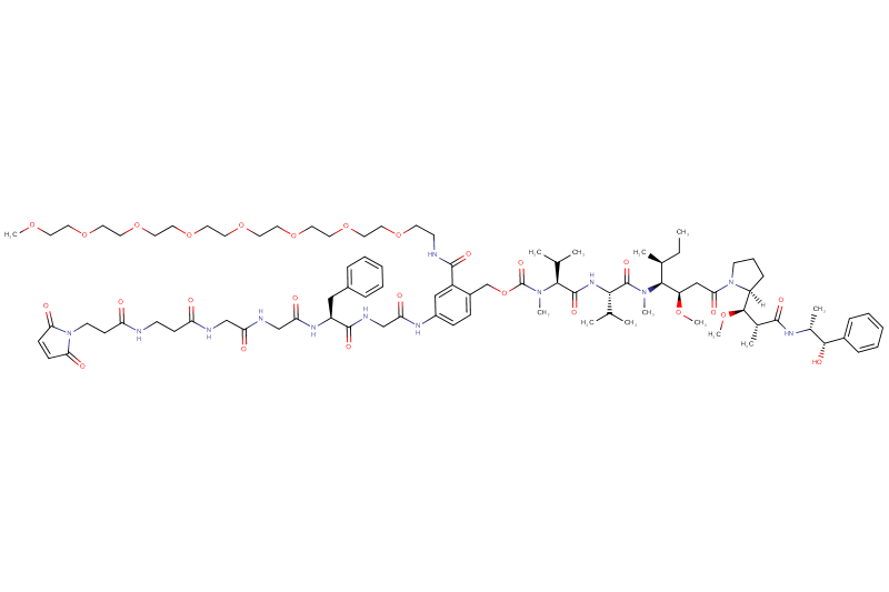 Mal-Propionyl-Beta-Ala-Gly-Gly-Phe-Gly-PAB(m-PEG8)-MMAE