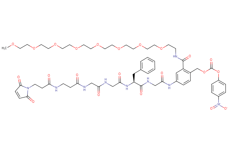 Mal-Propionyl-Beta-Ala-Gly-Gly-Phe-Gly-PAB(m-PEG8)-PNP