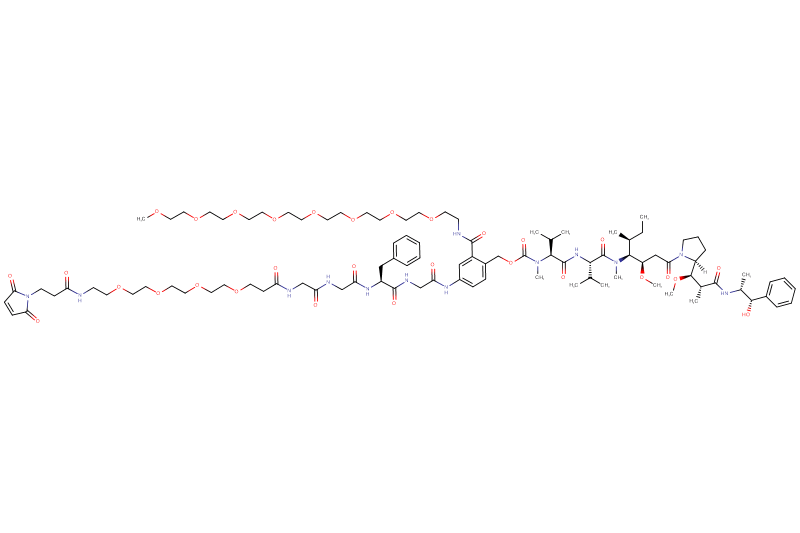 Mal-Propionyl-PEG4-Gly-Gly-Phe-Gly-PAB(m-PEG8)-MMAE