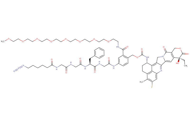 Azide-Hexanoyl-Gly-Gly-Phe-Gly-PAB(m-PEG8)-Exatecan