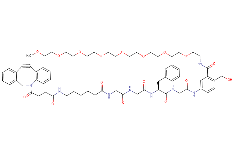 DBCO-Hexanoyl-Gly-Gly-Phe-Gly-PAB(m-PEG8)
