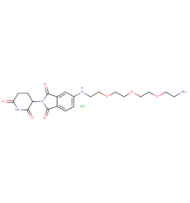 Pomalidomide-5'-PEG3-C2-amine HCl