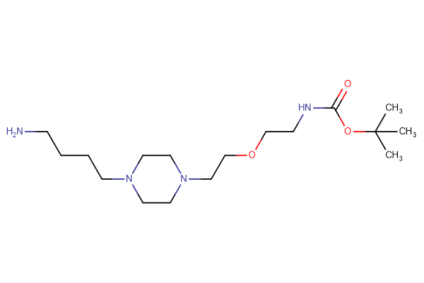 tert-butyl N-(2-{2-[4-(4-aminobutyl)piperazin-1-yl]ethoxy}ethyl)carbamate