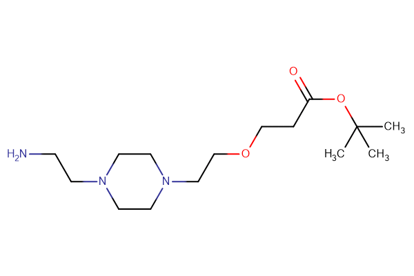 tert-butyl 3-{2-[4-(2-aminoethyl)piperazin-1-yl]ethoxy}propanoate