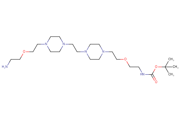 tert-butyl N-(2-{2-[4-(2-{4-[2-(2-aminoethoxy)ethyl]piperazin-1-yl}ethyl)piperazin-1-yl]ethoxy}ethyl)carbamate
