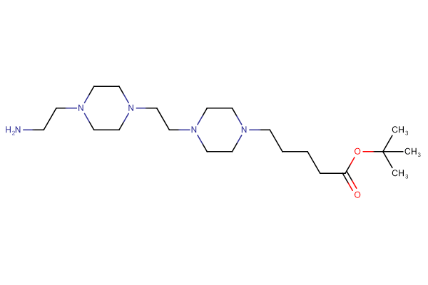 tert-butyl 5-(4-{2-[4-(2-aminoethyl)piperazin-1-yl]ethyl}piperazin-1-yl)pentanoate