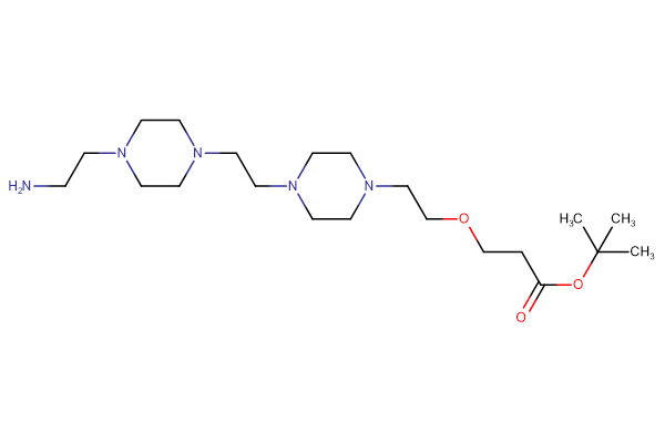tert-butyl 3-[2-(4-{2-[4-(2-aminoethyl)piperazin-1-yl]ethyl}piperazin-1-yl)ethoxy]propanoate