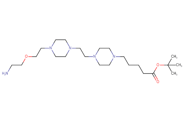 tert-butyl 5-[4-(2-{4-[2-(2-aminoethoxy)ethyl]piperazin-1-yl}ethyl)piperazin-1-yl]pentanoate