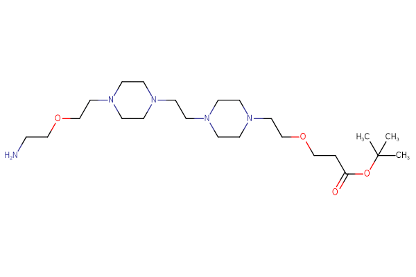 tert-butyl 3-{2-[4-(2-{4-[2-(2-aminoethoxy)ethyl]piperazin-1-yl}ethyl)piperazin-1-yl]ethoxy}propanoate