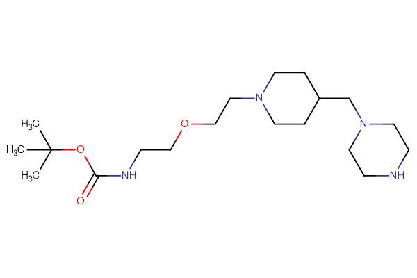 tert-butyl N-[2-(2-{4-[(piperazin-1-yl)methyl]piperidin-1-yl}ethoxy)ethyl]carbamate