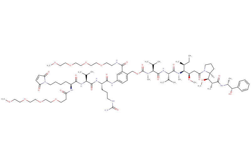 Mal-Lys(m-PEG4)-Val-Cit-PAB(m-PEG4)-MMAE
