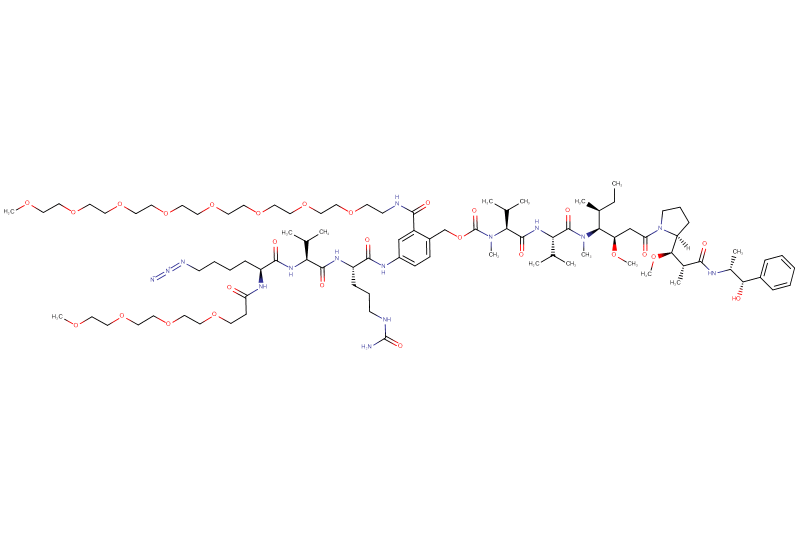Azide-Lys(m-PEG4)-Val-Cit-PAB(m-PEG8)-MMAE