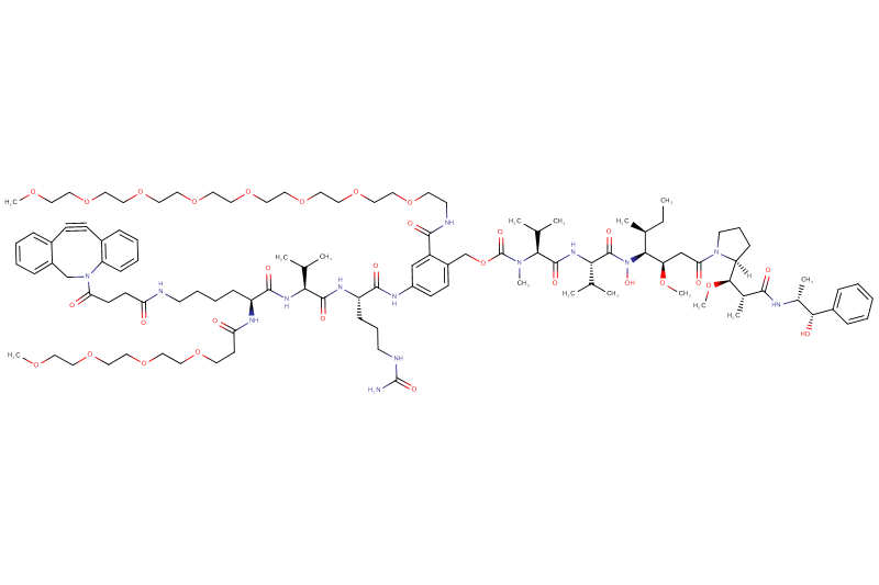 DBCO-Lys(m-PEG4)-Val-Cit-PAB(m-PEG8)-MMAE
