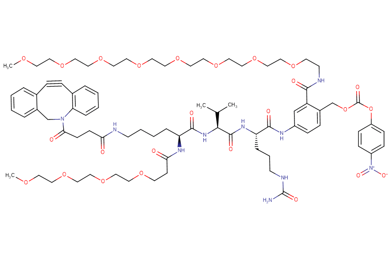 DBCO-Lys(m-PEG4)-Val-Cit-PAB(m-PEG8)-PNP