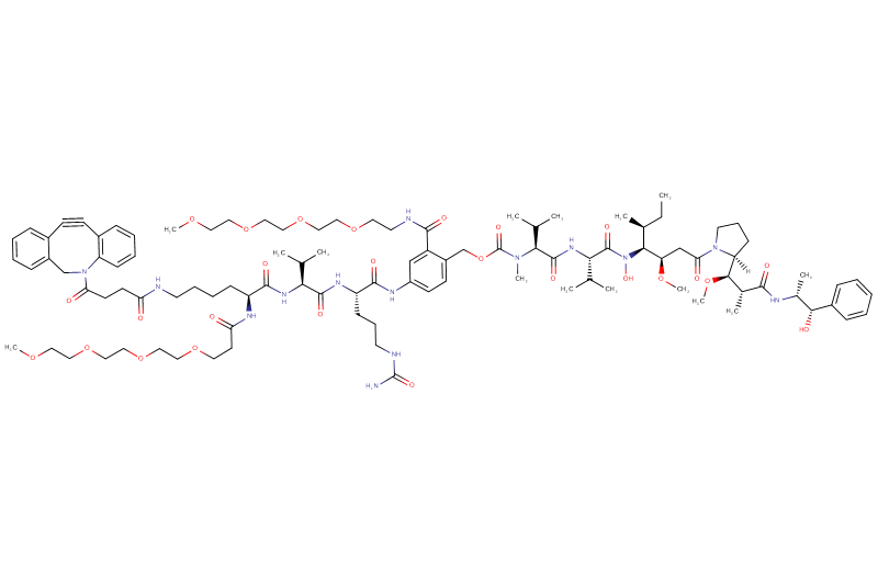 DBCO-Lys(m-PEG4)-Val-Cit-PAB(m-PEG4)-MMAE