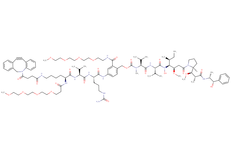 DBCO-Lys(m-PEG4)-Val-Cit-PAB(m-PEG4)-MMAE