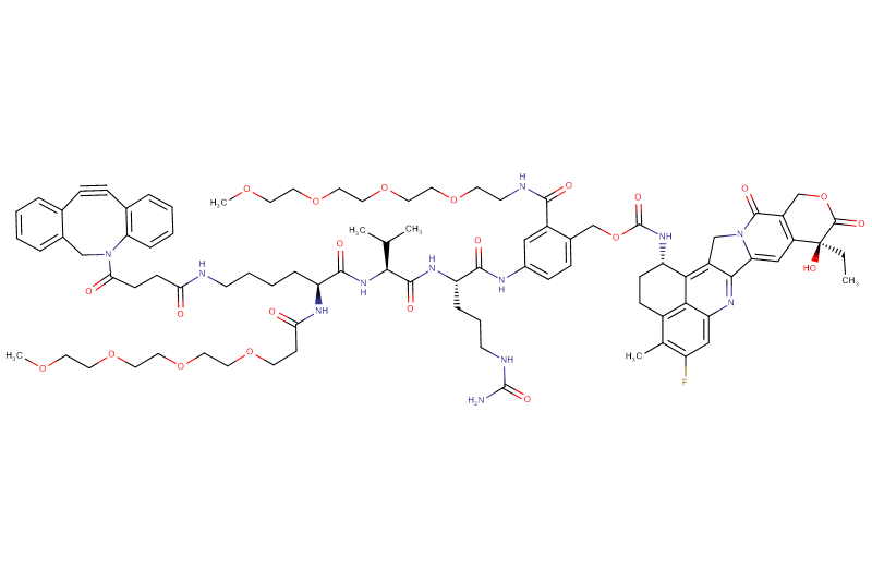 DBCO-Lys(m-PEG4)-Val-Cit-PAB(m-PEG4)-Exatecan