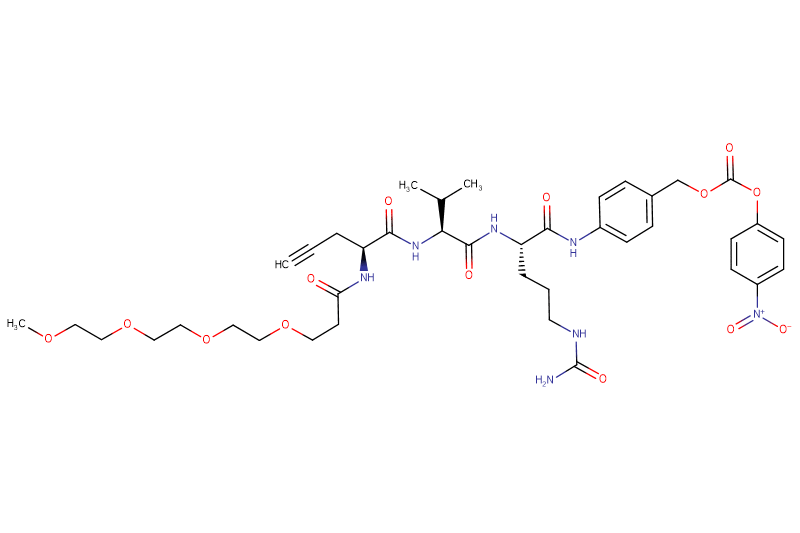 Propargyl-Gly(m-PEG4)-Val-Cit-PAB-PNP