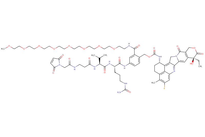 Mal-Acetyl-Beta-Ala-Val-Cit-PAB(m-PEG8)-Exatecan