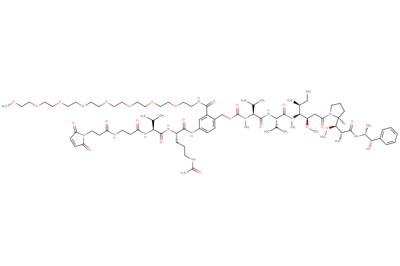 Mal-Propionyl-Beta-Ala-Val-Cit-PAB(m-PEG8)-MMAE