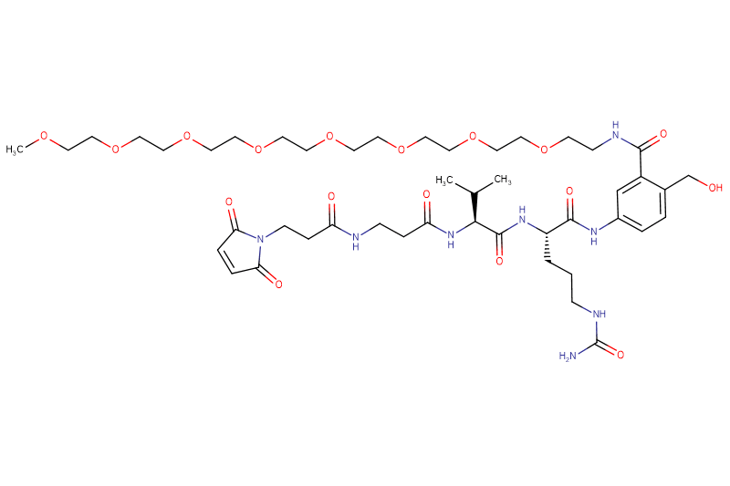 Mal-Propionyl-Beta-Ala-Val-Cit-PAB(m-PEG8)