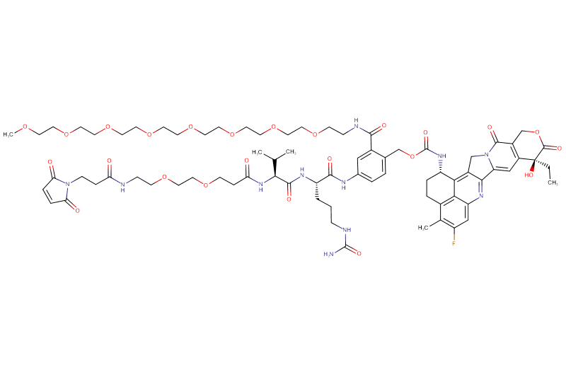 Mal-Propionyl-PEG2-Val-Cit-PAB(m-PEG8)-Exatecan