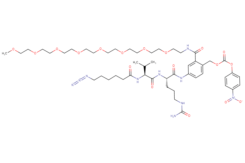 Azide-Hexanoyl-Val-Cit-PAB(m-PEG8)-PNP