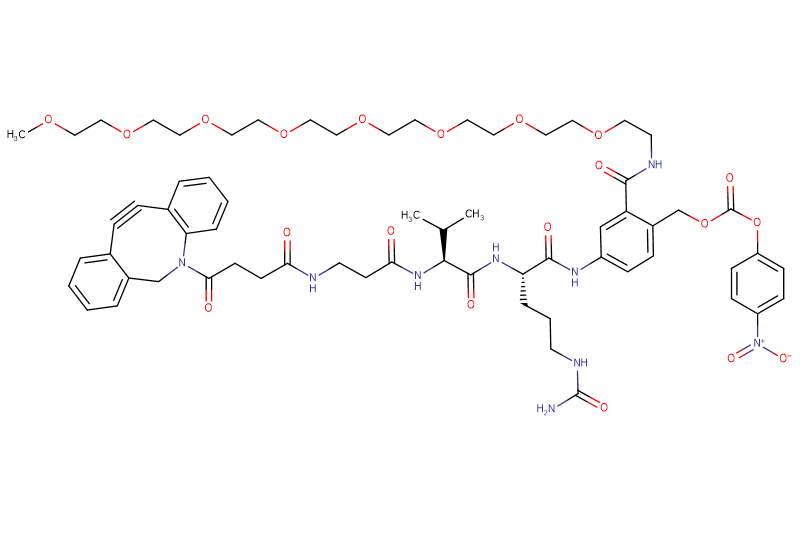 DBCO-Propionyl-Val-Cit-PAB(m-PEG8)-PNP