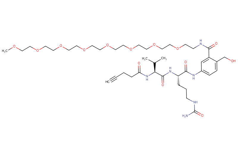 Propargyl-Acetyl-Val-Cit-PAB(m-PEG8)
