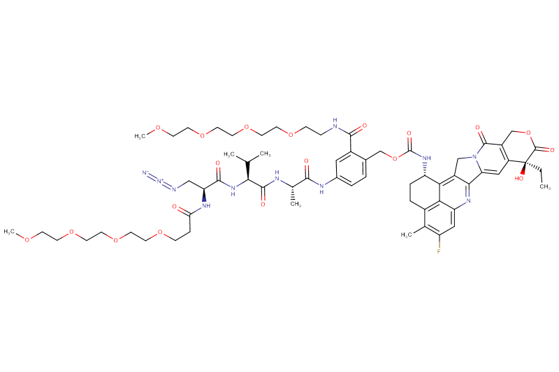 Azide-Dap(m-PEG4)-Val-Ala-PAB(m-PEG4)-Exatecan