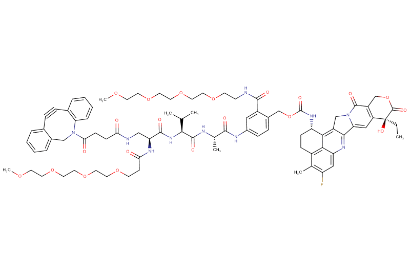 DBCO-Dap(m-PEG4)-Val-Ala-PAB(m-PEG4)-Exatecan
