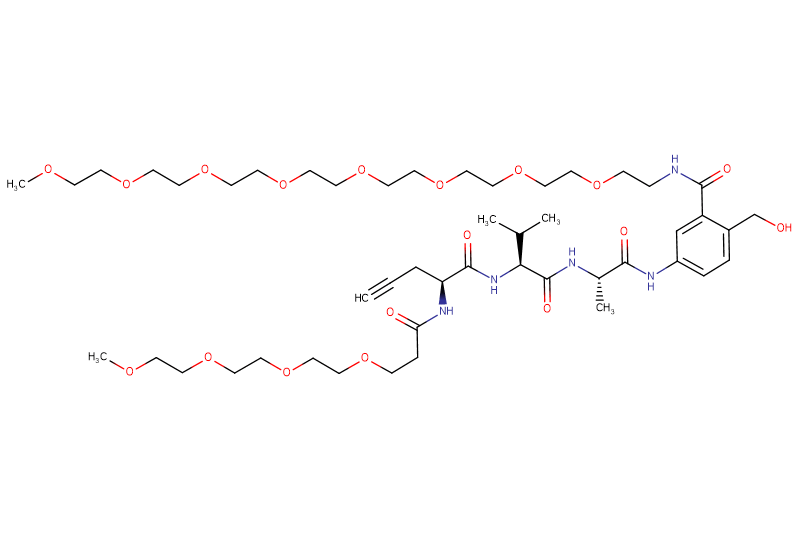 Propargyl-Gly(m-PEG4)-Val-Ala-PAB(m-PEG8)
