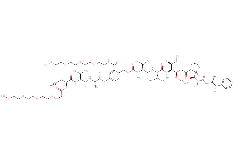 Propargyl-Gly(m-PEG4)-Val-Ala-PAB(m-PEG4)-MMAE