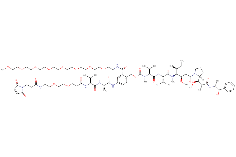 Mal-Propionyl-PEG2-Val-Ala-PAB(m-PEG8)-MMAE