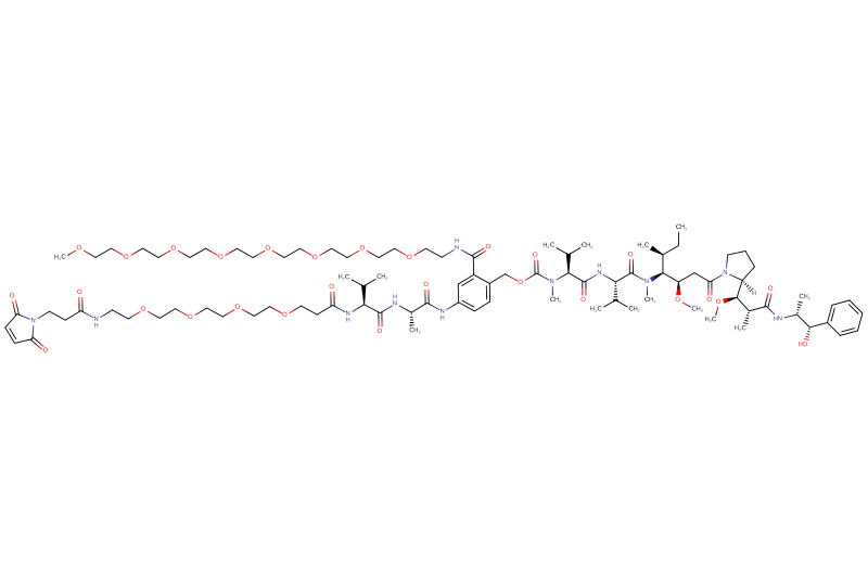 Mal-Propionyl-PEG4-Val-Ala-PAB(m-PEG8)-MMAE