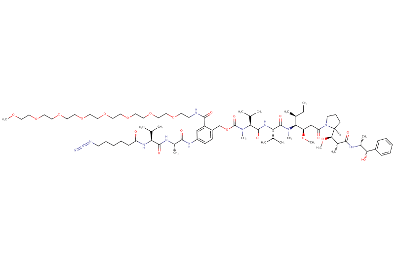 Azide-Hexanoyl-Val-Ala-PAB(m-PEG8)-MMAE