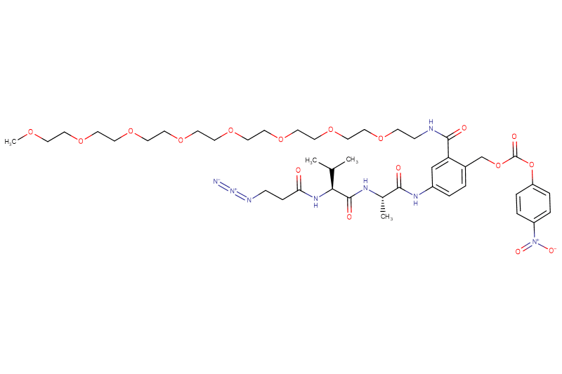 Azide-Propionyl-Val-Ala-PAB(m-PEG8)-PNP