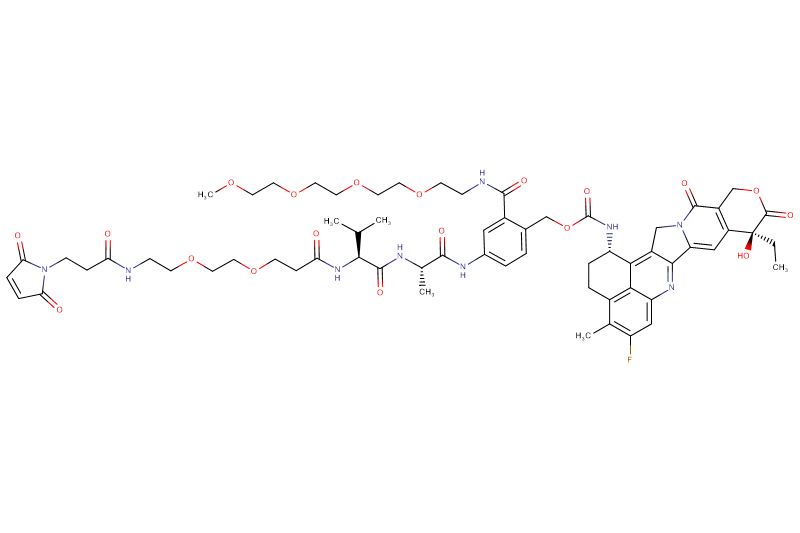 Mal-Propionyl-PEG2-Val-Ala-PAB(m-PEG4)-Exatecan
