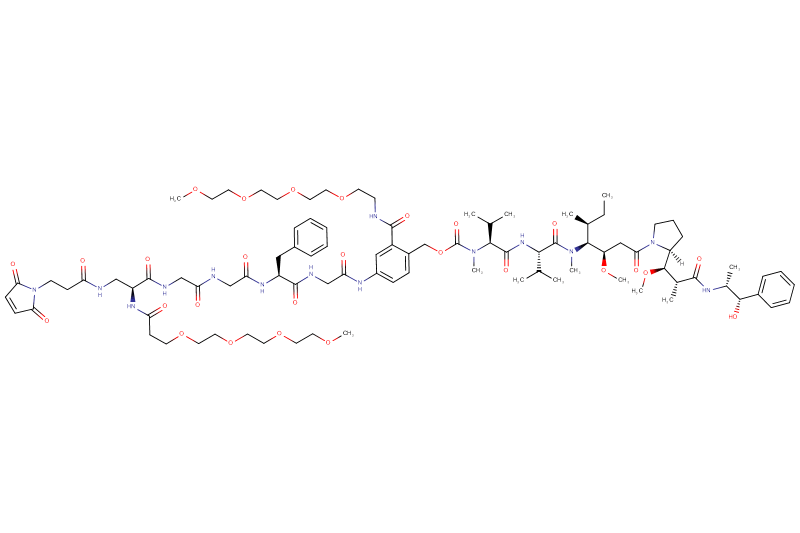 Mal-Propionyl-Dap(m-PEG4)-Gly-Gly-Phe-Gly-PAB(m-PEG4)-MMAE
