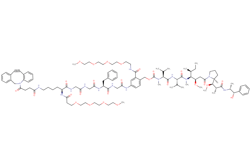 DBCO-Lys(m-PEG4)-Gly-Gly-Phe-Gly-PAB(m-PEG4)-MMAE