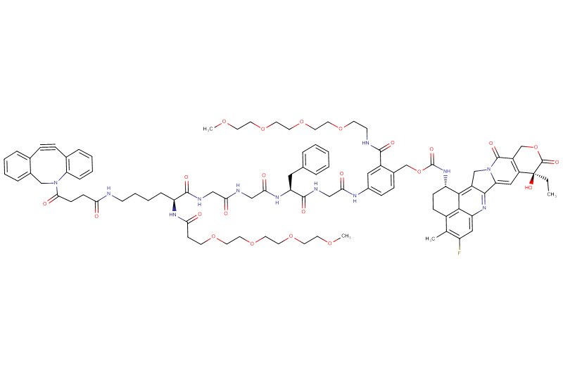 DBCO-Lys(m-PEG4)-Gly-Gly-Phe-Gly-PAB(m-PEG4)-Exatecan