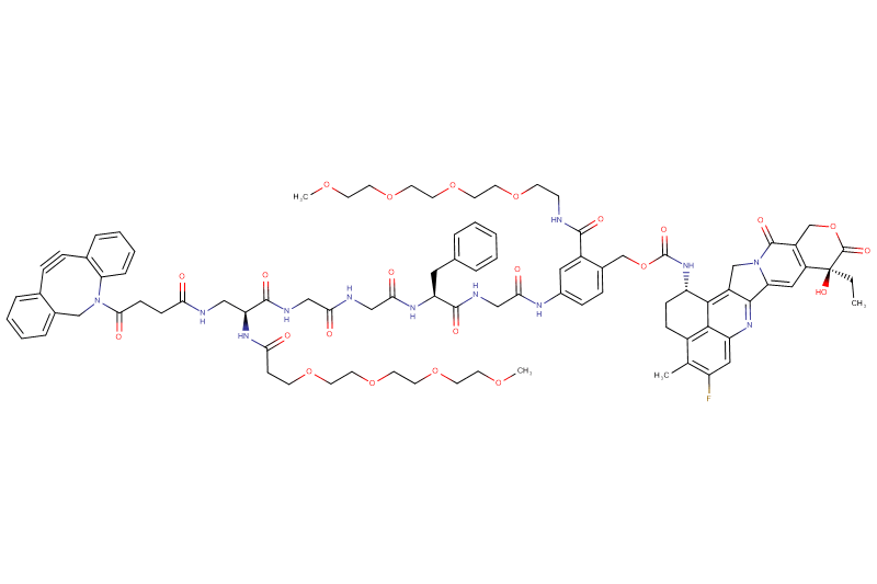 DBCO-Dap(m-PEG4)-Gly-Gly-Phe-Gly-PAB(m-PEG4)-Exatecan