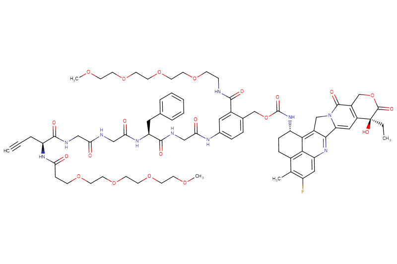 Propargyl-Gly(m-PEG4)-Gly-Gly-Phe-Gly-PAB(m-PEG4)-Exatecan