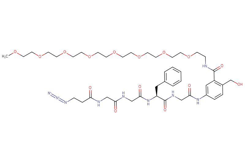 Azide-Propionyl-Gly-Gly-Phe-Gly-PAB(m-PEG8)