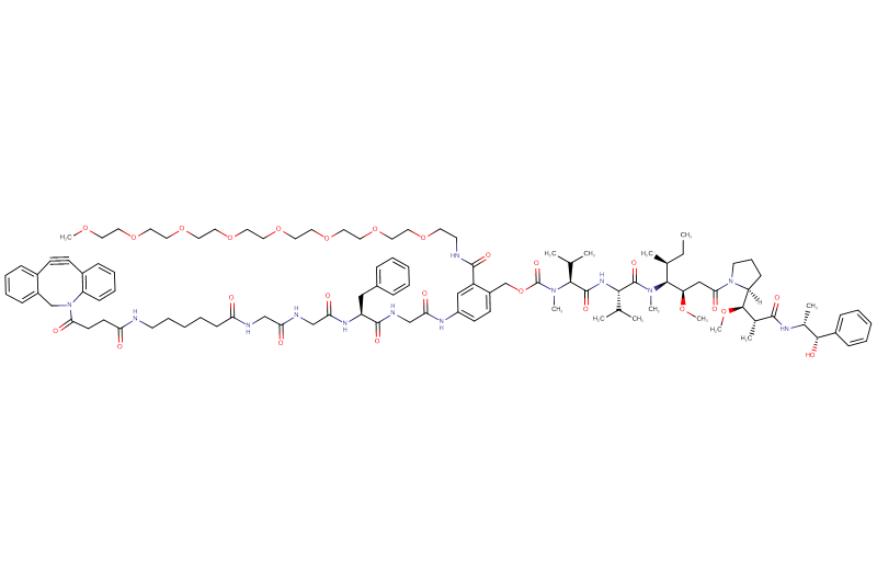 DBCO-Hexanoyl-Gly-Gly-Phe-Gly-PAB(m-PEG8)-MMAE