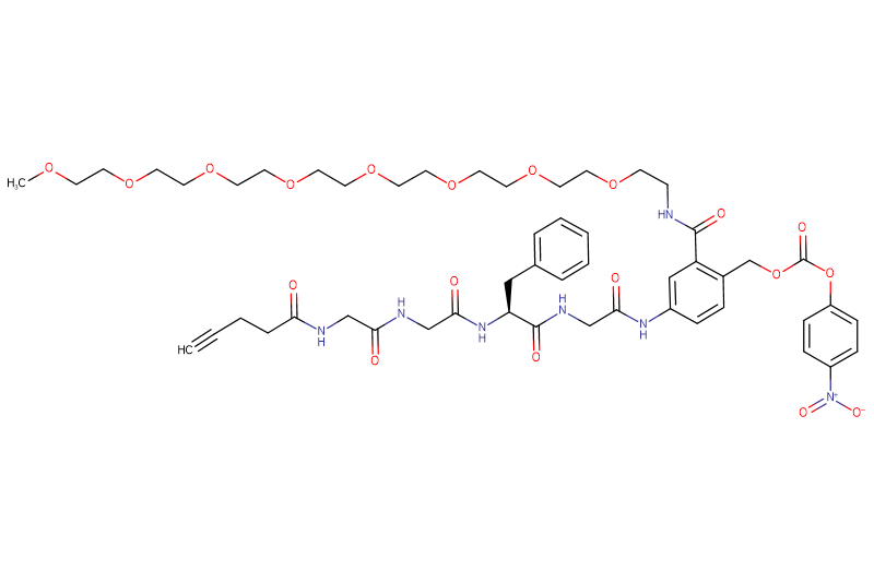 Propargyl-Acetyl-Gly-Gly-Phe-Gly-PAB(m-PEG8)-PNP