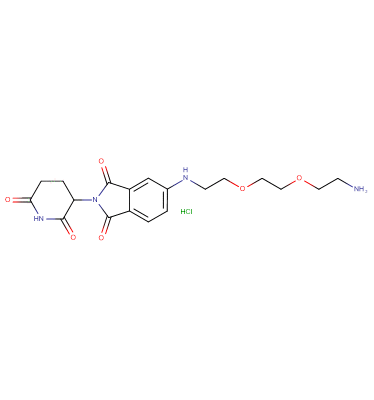 Pomalidomide-5'-PEG2-C2-amine HCl